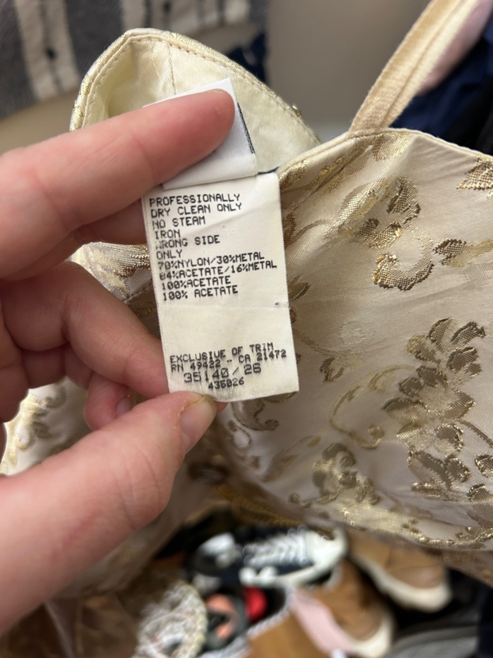 Vintage Jessica McClintock Gunne Sax Gold Lamé Halter Party Dress - Picture 8 of 8